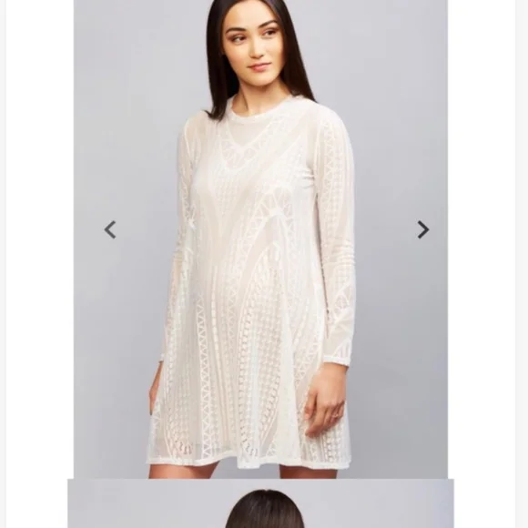 Bcbgmaxazria lace long sleeve maternity dress sale